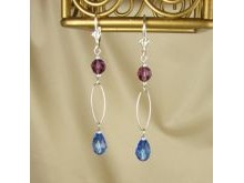 Crystal Earrings Handmade Drop Design